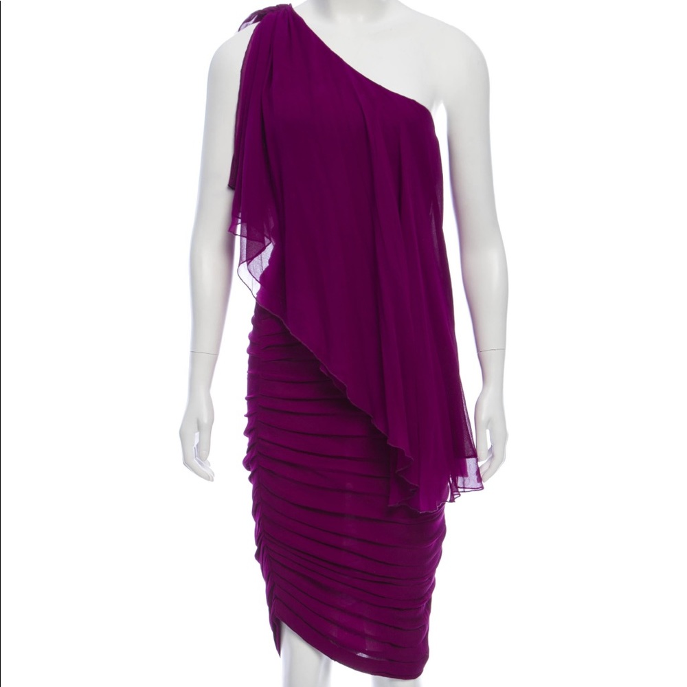 Alive and Olivia purple one shoulder dress